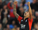 Jade Dernbach's variations limited India's charge as he took four wickets