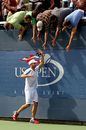 Andy Roddick celebrates his victory with the crowd