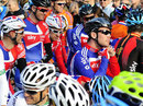 Bradley Wiggins, Mark Cavendish and the rest of the British team prepare for the start