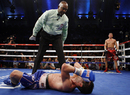 Darren Barker is counted out against Sergio Martinez