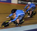 Sir Chris Hoy and Jason Queally cycle to victory in the Men's Team Sprint final