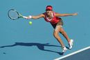 Julia Goerges reaches for a return