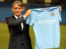 Roberto Mancini is unveiled as Manchester City's new manager