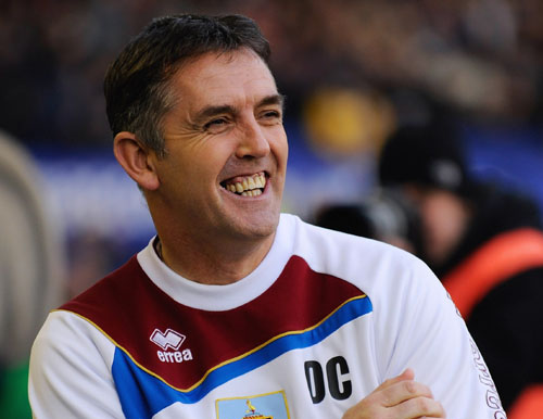 Burnley manager Owen Coyle is all smiles