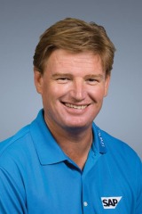 Ernie Els poses for his profile picture for the 2010 PGA Tour