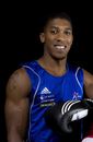 Anthony Joshua poses for the cameras