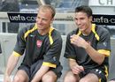 Dennis Bergkamp sits alongside Robin van Persie