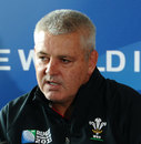 Wales coach Warren Gatland speaks to the media