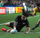 New Zealand's Ma'a Nonu crosses for a try