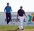 James Kingston and Tom Lewis walk off the third tee