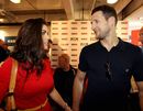 Carl Froch and girlfriend Rachael Cordingley attend the weigh-in