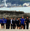 France's rugby union squad take a stroll