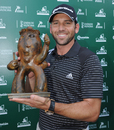 Sergio Garcia poses with the trophy he also won in 2008