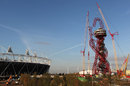The London 2012 Orbit sculpture is built