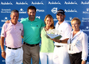 Sergio Garcia poses with his prize with family and friends