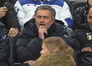 Jose Mourinho looks on from the stands