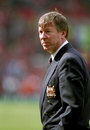 Alex Ferguson watches from the touchline