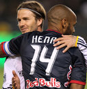 David Beckham and Thierry Henry share a moment