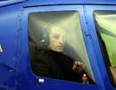 Silvestre de Sousa leaves Southwell racecourse by helicopter