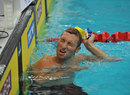 Ian Thorpe shakes his head after the 100m freestyle 