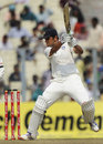 Rahul Dravid plays an attacking shot