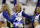Dallas Cowboys cheerleader Kelsi Reich performs her routine