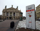 A countdown clock to the start of the European Championship sits outside The Opera House