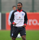 Daniel Sturridge takes part in an England training session