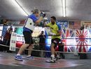 Amir Khan and Freddie Roach spar at the Wild Card Boxing Club