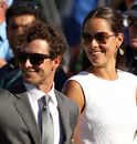 Adam Scott and partner Ana Ivanovic are seen during the opening ceremony