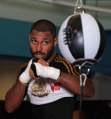 Kell Brook hits the speed bag