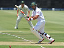 Jacques Kallis works one off the pads