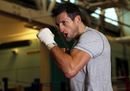 Carl Froch does some shadowboxing