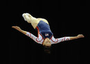 Kat Driscoll competes in the Trampoline World Championships