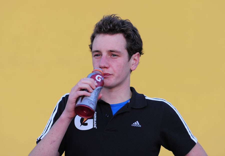 Alistair Brownlee takes a breather
