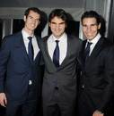 Andy Murray, Roger Federer and Rafael Nadal pose for the cameras