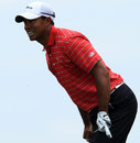 Tiger Woods shows his frustration