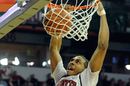 UNLV Rebels' Anthony Marshall completes a dunk against the Morgan State Bears