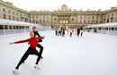 British Olympic champion Jayne Torvill demonstrates a dance at Somerset House 