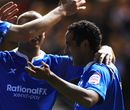 Jean Beausejour is congratulated after putting Birmingham ahead