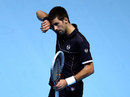 Novak Djokovic wipes his brow