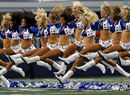 The Cowboys cheerleaders work through their routine
