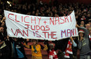 Arsenal fans show their anger towards Samir Nasri and Gael Clichy