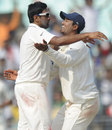 R Ashwin and Pragyan Ojha struck four times in quick succession