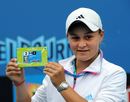 Ashleigh Barty with her entry card into the main draw