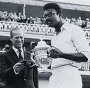 Clive Lloyd holds the World Cup after West Indies win in 1975