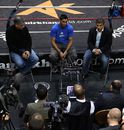Amir Khan faces the media during a press conference