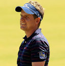 Luke Donald shows his frustration