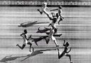 The photo finish for the 1948 London Olympics 100-metres men's final in which Alastair McCorquodale (third from bottom) came fourth