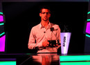 Novak Djokovic accepts his Overseas Sports Personality of the Year via video link
